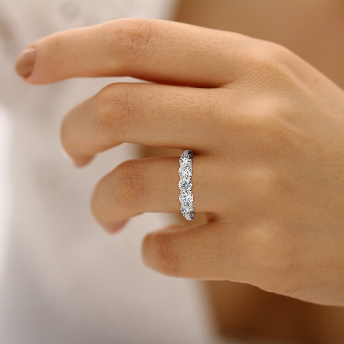 Infinite Bloom Diamond Ring in White Gold, 1.00 ct lab-grown diamond - view 2 of 6