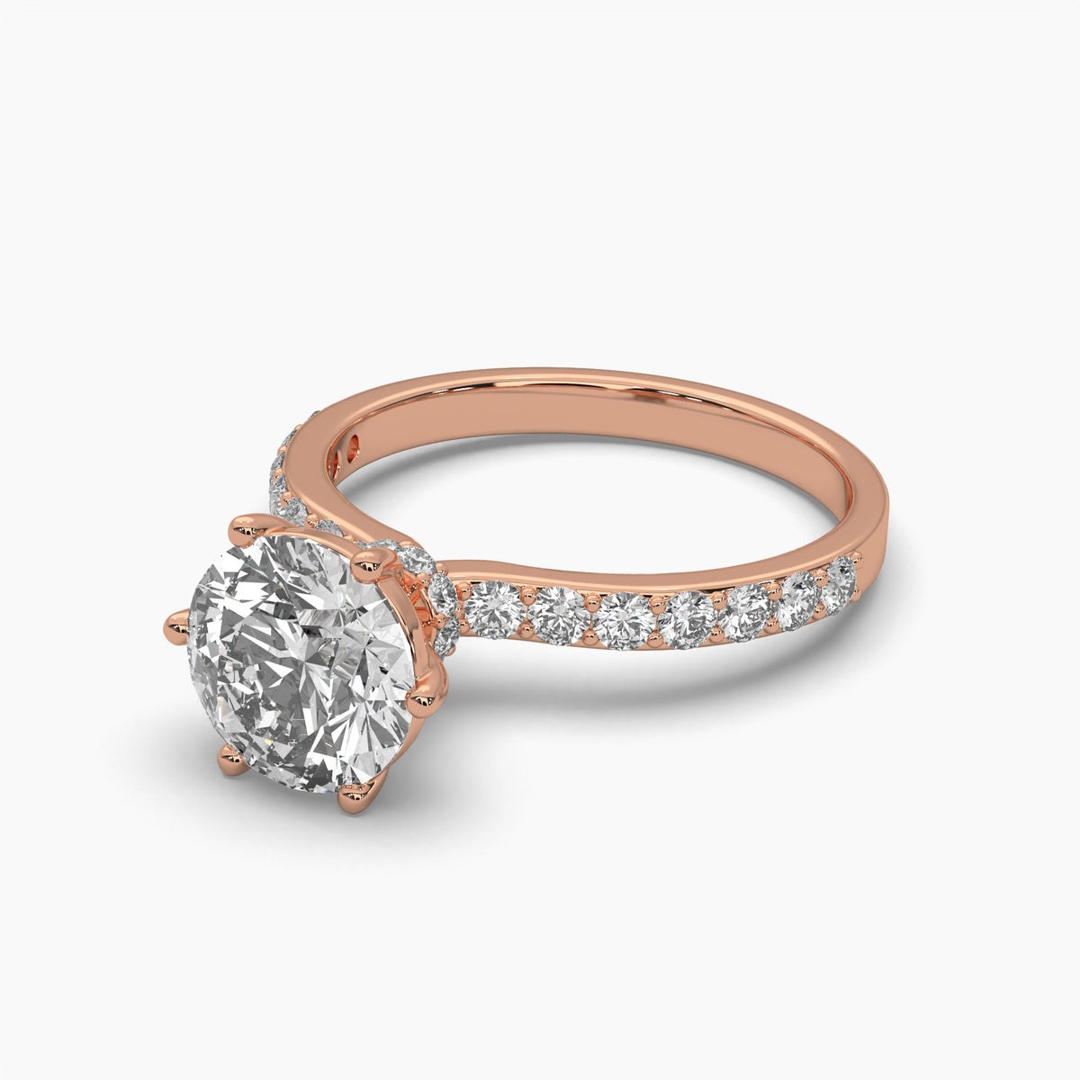 2 Ct Pure Allure Diamond Ring, in rose gold, 2.00 ct lab-grown diamond, colour grade E - view 1 of 5