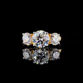 Triple crown diamond ring