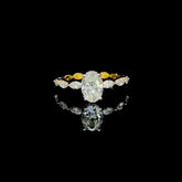 Oval diamond engagement ring