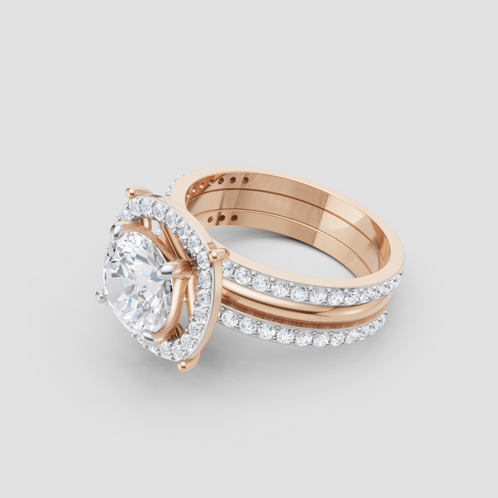 Party Sparkle Diamond Ring, in rose gold, lab-grown diamond, colour grade E - view 4 of 6