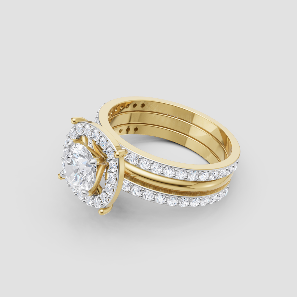 Party Sparkle Diamond Ring, in yellow gold, lab-grown diamond, colour grade E - view 1 of 5