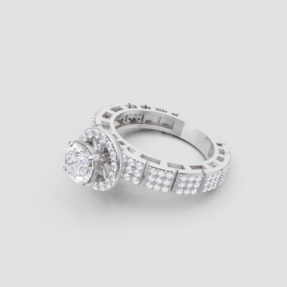 Forever Sparkle Diamond Ring in White Gold, lab-grown diamond, colour grade E - view 1 of 6