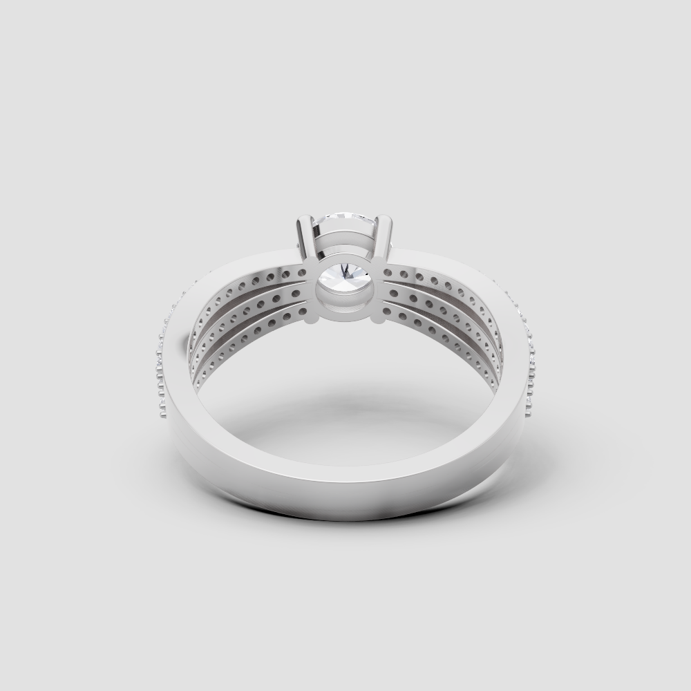 Classic Charm Diamond Ring in White Gold, lab-grown diamond, colour grade E - view 3 of 6