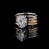 1.1ct Broad Band Solitare Diamond Ring