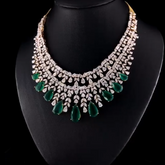 Emerald Diamond Heavy Necklace