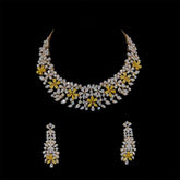 Amber Flower Designer Diamond Set