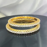 20 pointer single line diamond bangles