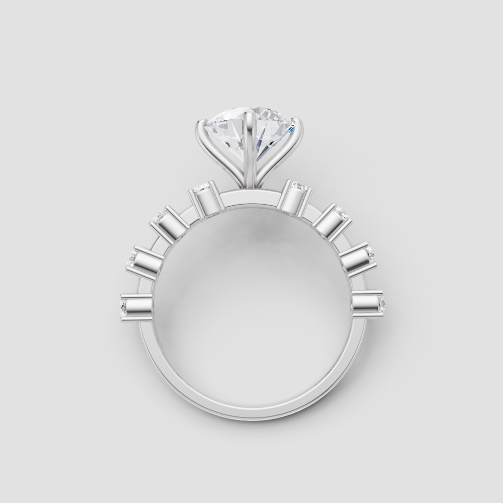 Crystal Glow Diamond Ring in White Gold, lab-grown diamond, colour grade E - view 3 of 6