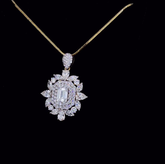 2 ct emerald cut solitaire diamond pendent