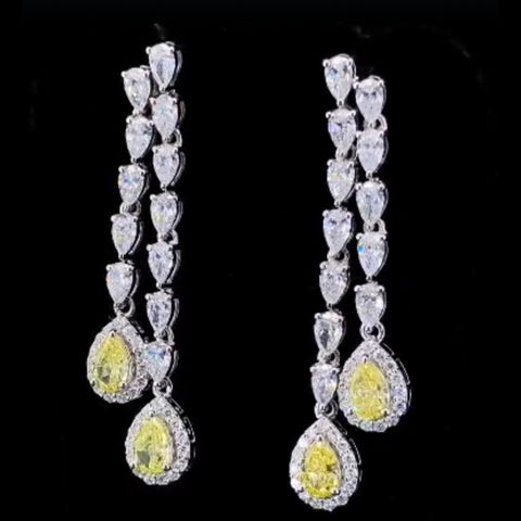 Yellow diamond necklace