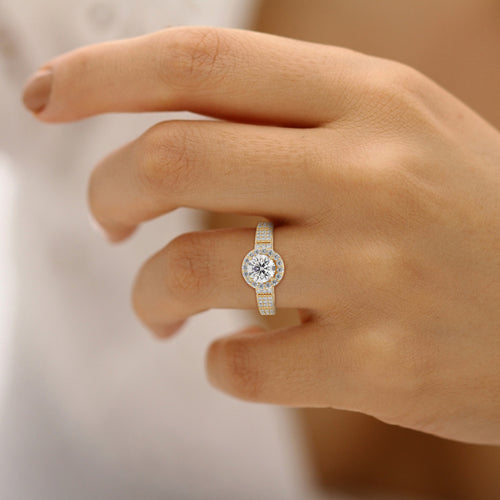 Forever Sparkle Diamond Ring in Yellow Gold, lab-grown diamond, colour grade E - view 2 of 5