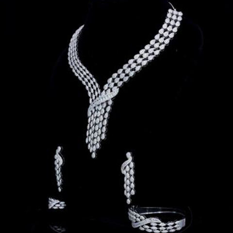 Designer Necklace Earing Bracelete Ring Set