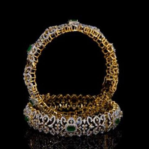 Emerald Daimond Bangels
