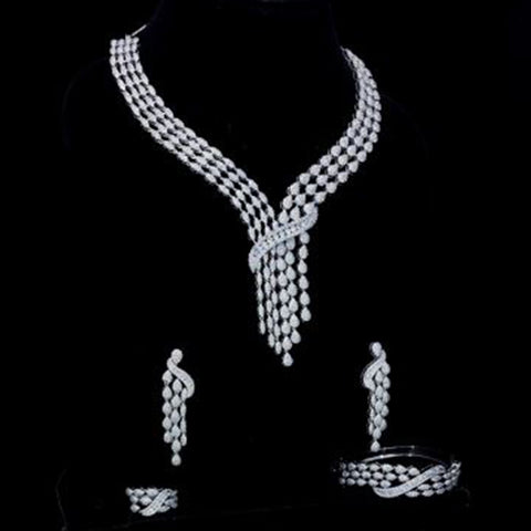 Designer Necklace Earing Bracelete Ring Set