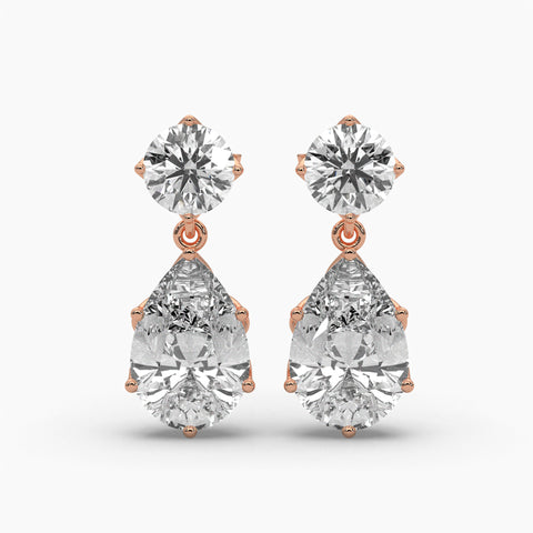 Dangling Drops Diamond Earring