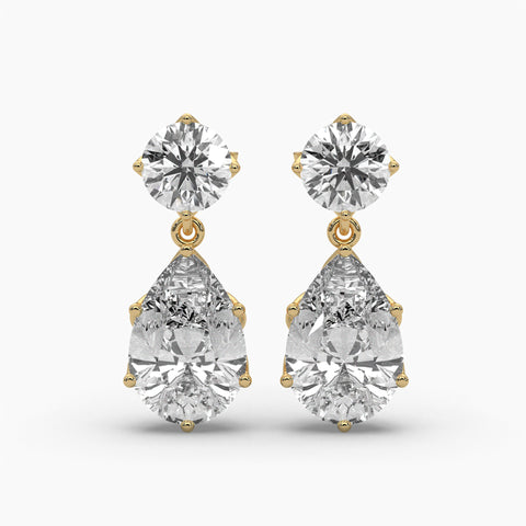 Dangling Drops Diamond Earring