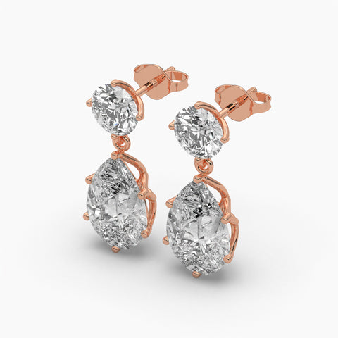 Dangling Drops Diamond Earring