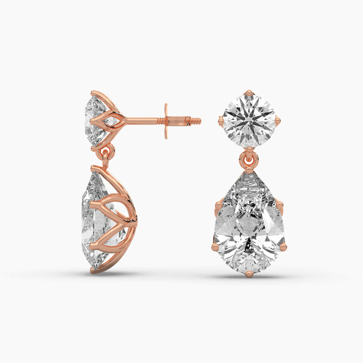 Dangling Drops Diamond Earring