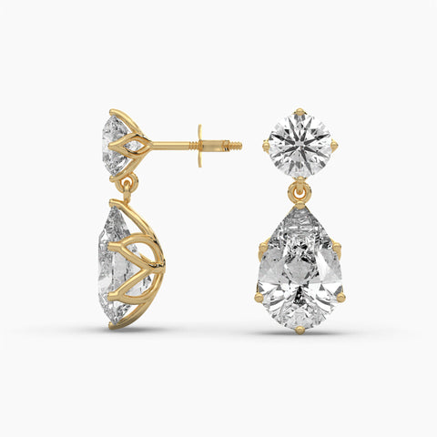 Dangling Drops Diamond Earring