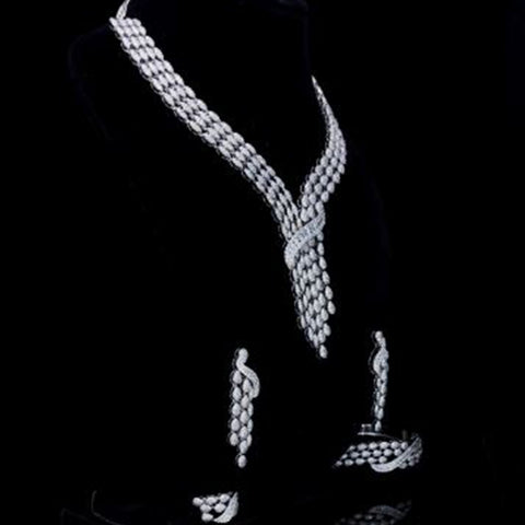 Designer Necklace Earing Bracelete Ring Set