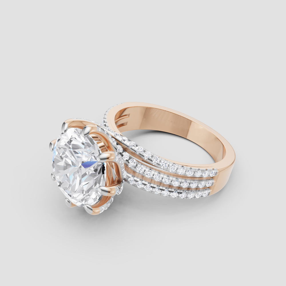 Eternal Affinity Diamond Ring in Rose Gold, 3.50 ct lab-grown diamond, colour grade E - view 1 of 3