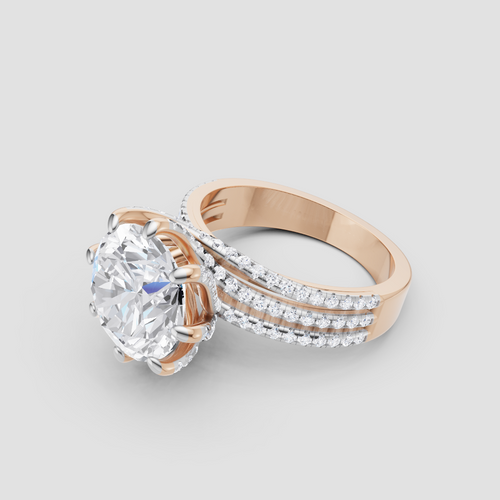 Eternal Affinity Diamond Ring in Rose Gold, 3.50 ct lab-grown diamond, colour grade E - view 1 of 3