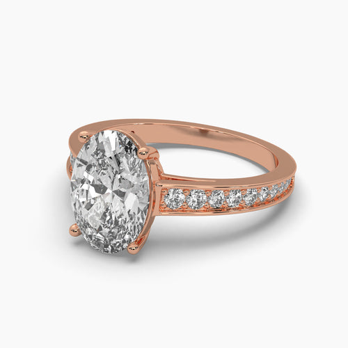Morning Dew Diamond Ring in Rose Gold, 2.00 ct lab-grown diamond, colour grade E - view 1 of 5