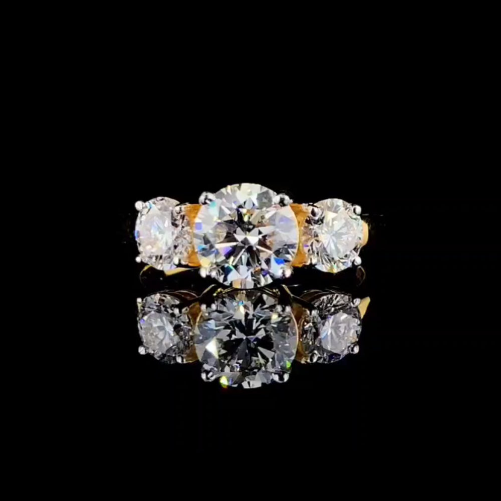Triple crown diamond ring