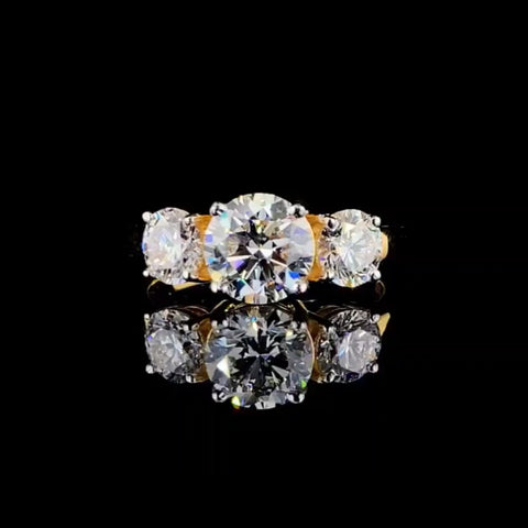 Triple crown diamond ring