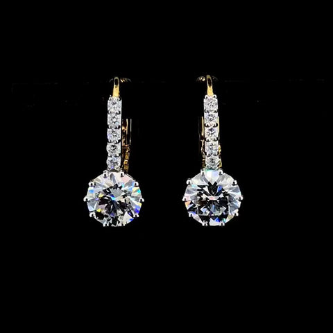 1.30 ct solitaire diamond Earring