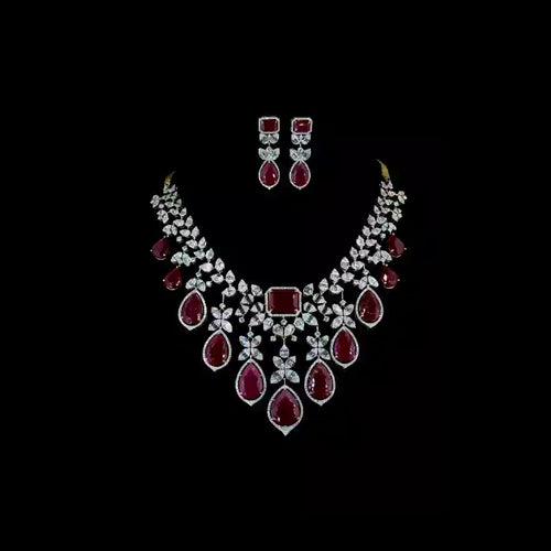 Diamond ruby necklace, diamond - view 1 of 4