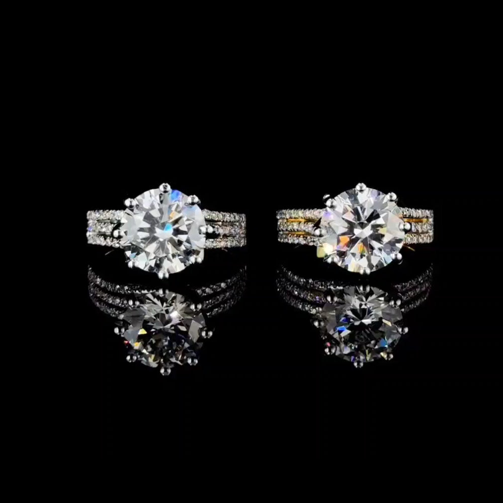 Gold weight -4.5 gm 14 kt, 3.00 ct diamond, colour grade E - view 1 of 4