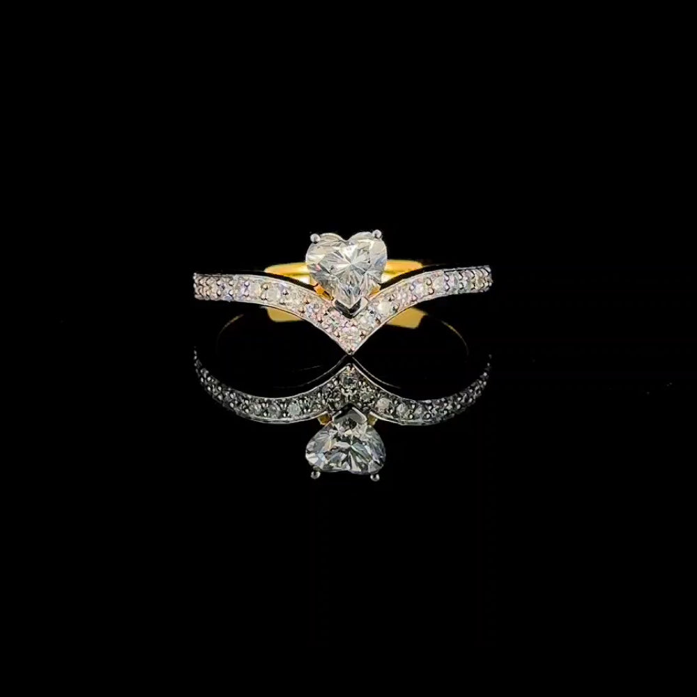 Heart touching love diamond ring