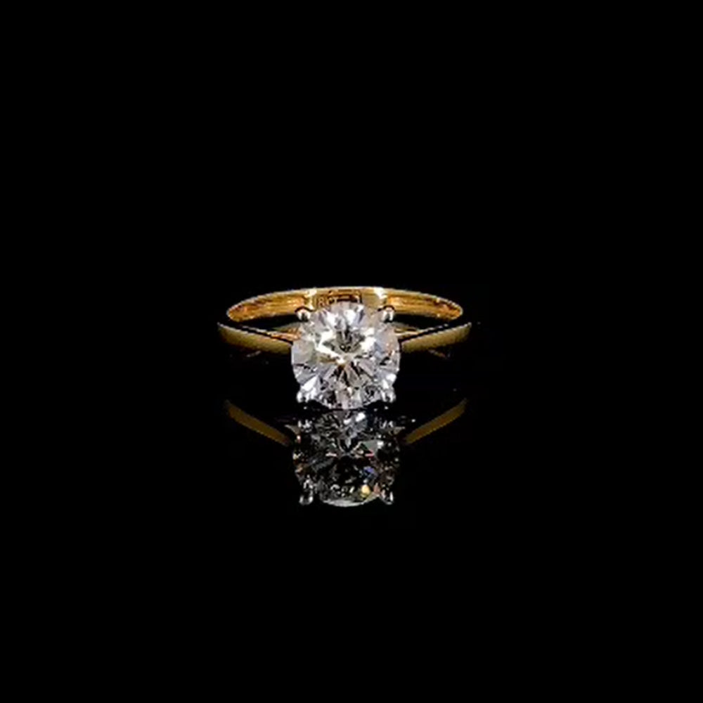 Elegant solitaire ring, 1.50 ct diamond, colour grade E - view 1 of 4