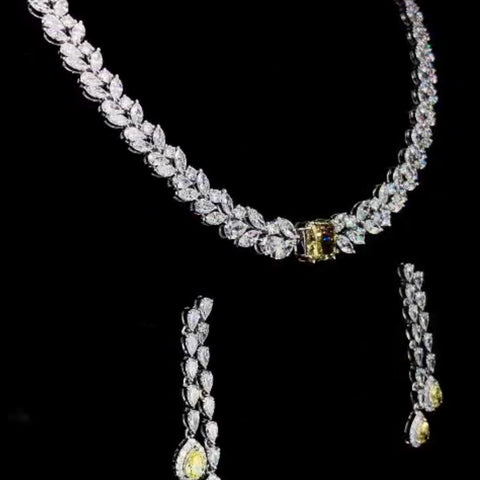 Yellow diamond necklace