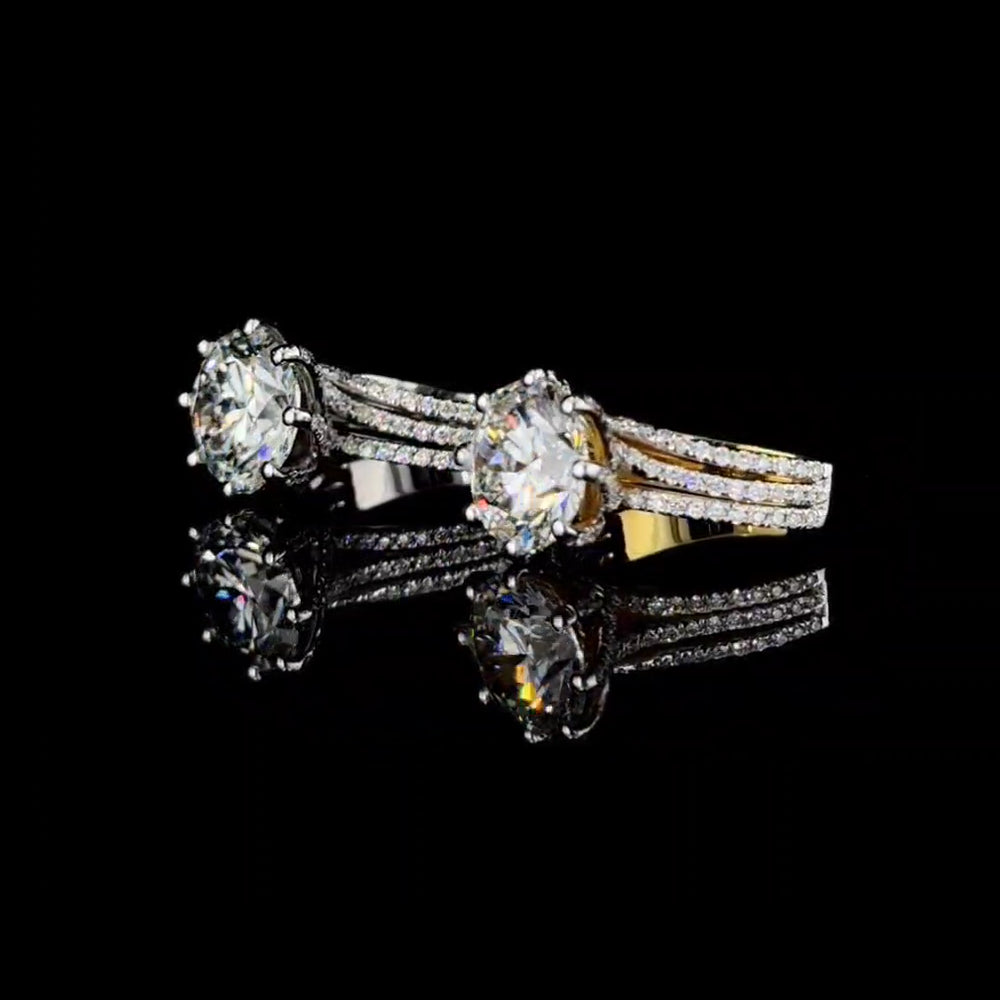 Gold weight -4.5 gm 14 kt, 3.00 ct diamond, colour grade E - view 2 of 4