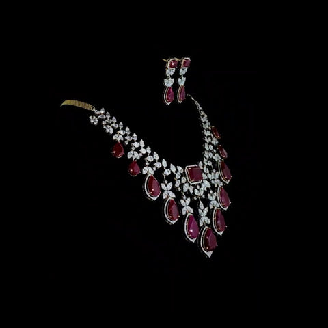 Diamond ruby necklace