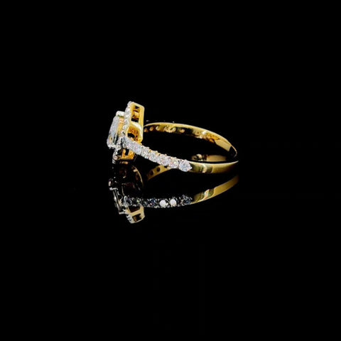 30 pointer pear shape diamond elegant ring