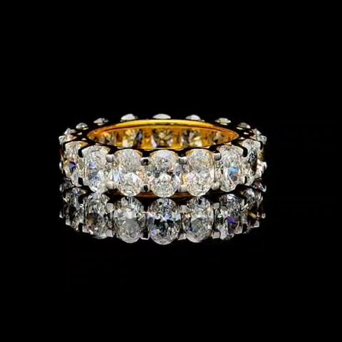 20 pointer oval diamond eternity band