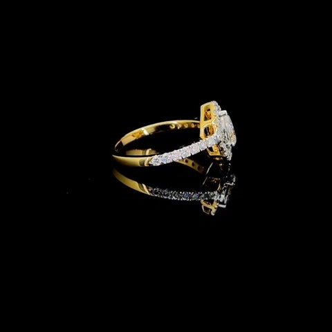 30 pointer pear shape diamond elegant ring