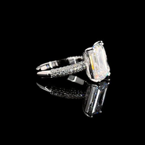 6ct emerald cut diamond ring