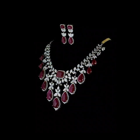 Diamond ruby necklace
