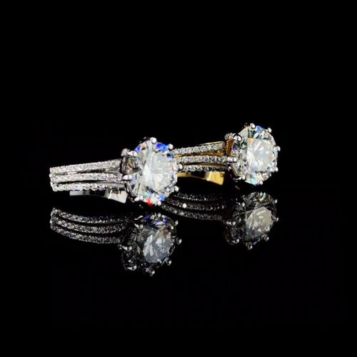 Gold weight -4.5 gm 14 kt, 3.00 ct diamond, colour grade E - view 3 of 4