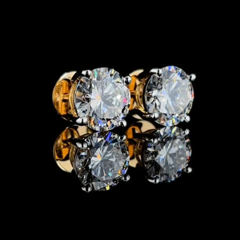 2 ct each diamond solitaire  Earring