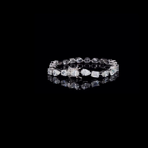 Mix fancy shape diamond bracelet