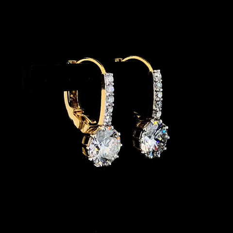 1.30 ct solitaire diamond Earring