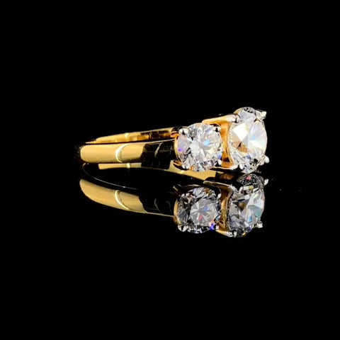 Triple crown diamond ring