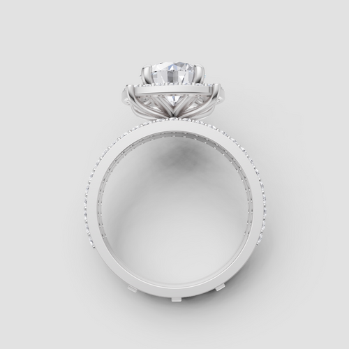 Party Sparkle Diamond Ring, in white gold, lab-grown diamond, colour grade E - view 4 of 6