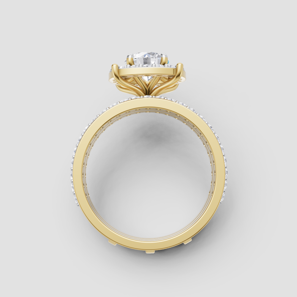 Party Sparkle Diamond Ring, in yellow gold, lab-grown diamond, colour grade E - view 4 of 5